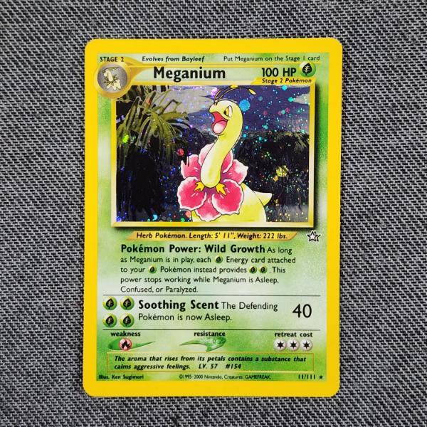 Meganium 11/111 Holo Rare Vintage Neo Genesis Pokemon Trading Card 