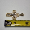 Image 3 : Two-Tone 10K Gold Filigree Crucifix Pendant - TW: 2.7g