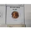 Image 5 : 6 - Assorted United States Wheat Cents in Holders Including Steel Cents, BU, Full Red