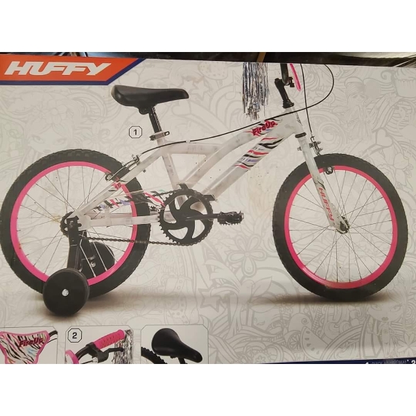Brand New In Box Pink Huffy 18" Bicycle With Training Wheels 75 IBS Max