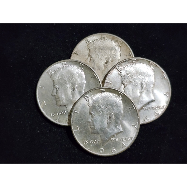 $2.00 Face Value in 90% Silver 1964 Kennedy Half Dollars