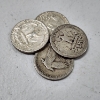 Image 1 : Four Assorted United States 90% Silver Quarters ~ $1.00 Face Value 