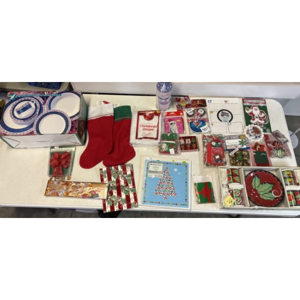 Christmas & Halloween Items - Stockings - Fine China Dishes - Mugs - Plates - Bells