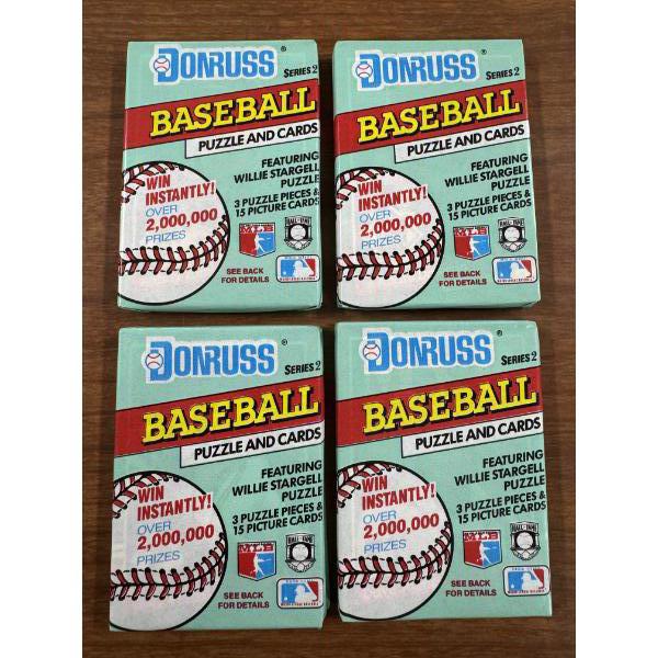 4 - 1991 Donruss Series 2 Unopened Wax Packs Baseball Cards- Mint Condition