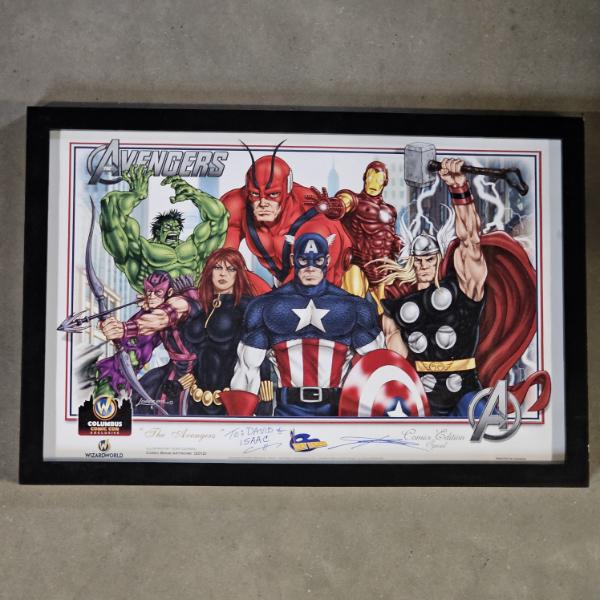 Marvel The Avengers Columbus Comic Con Exclusive Signed Framed Comic Book Art Print (12x18")