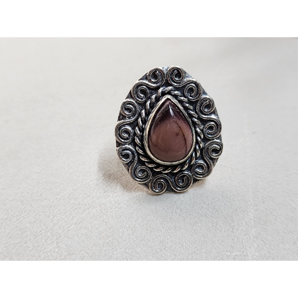 Vintage Sterling Silver Statement Ring Size 8 TW: 16.9g