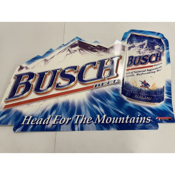 Busch Beer 30"x20" Metal Sign - Great Condition -PICK UP ONLY, NO SHIPPING 