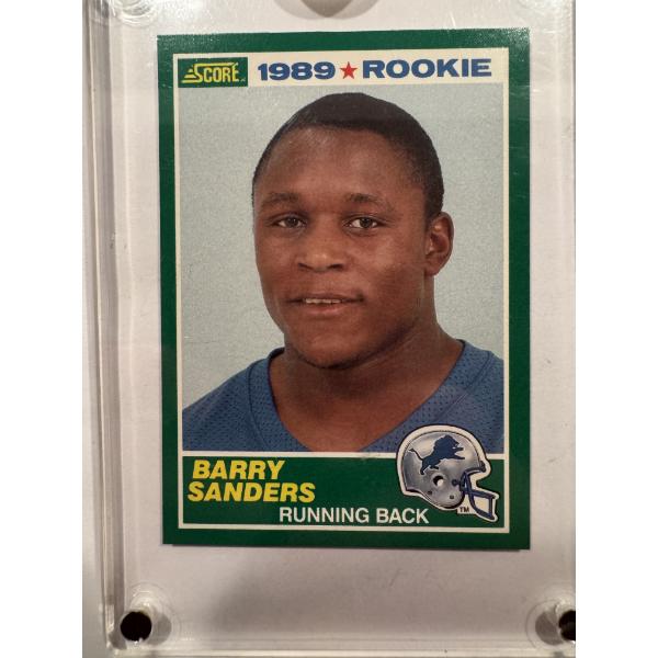 1989 Score Barry Sanders Football ROOKIE Card - In High Grade Condition - Mint