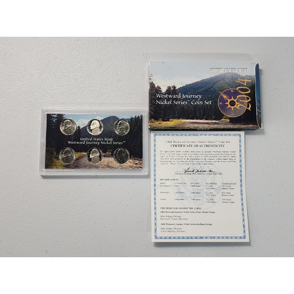 United States Mint 2004 Westward Journey Nickel Series Coin Set