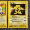 Image 2 : Two Non Holo RARE Vintage BASE SET Pokemon Trading Cards ~ Electrode 21/102 & Electabuzz 20/102