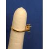 Image 7 : 10K Gold Ring With Emeralds & 10K Gold Open Setting Ring With Clear Stones -Total Weight: 3.5g