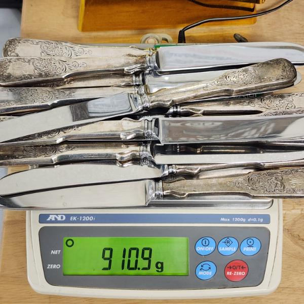 Large Collection of Vintage 1979 Towle Sterling Silver Handled Knives Ft. Stainless Blades ~ 910 G