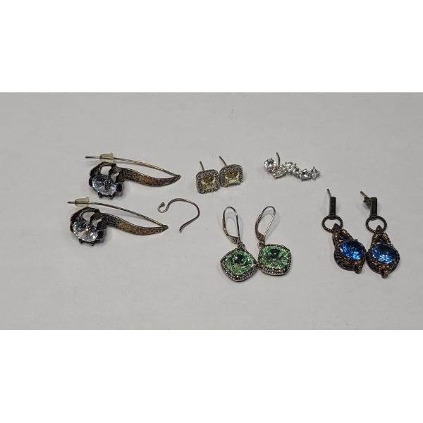 Assorted Sterling Silver Earring Sets - Total Weight: 26.7g