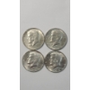Image 1 : (4) Assorted Years/Mint Marks United States 40% Silver Kennedy Half Dollars - Face Value: $2.00