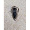 Image 5 : Sterling Silver Ring with Large Clear Gemstone & Damaged Sterling Black Ring - Total Weight: 2.8g