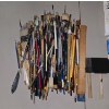 Image 2 : Large Lot of Oil Paint (New and Used) with Asstd Brushes and Travel Easel
