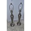 Image 1 : PICKUP IN NORTHFIELD - Excellent 2 Pcs Lamp Set With Shades Brushed Nickel 28" Tall Shades Included