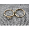 Image 1 : Two 10K Gold Rings With One Ft. Small Clear Stone ~ Total Weight 2.1 Grams