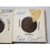 Image 3 : x2 United States Two-Cent Pieces: 1864 & 1865
