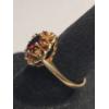 Image 3 : Vintage 10K Yellow Gold Flower Design Garnet Cluster Ring - Size 7 - Weight: 3.1g