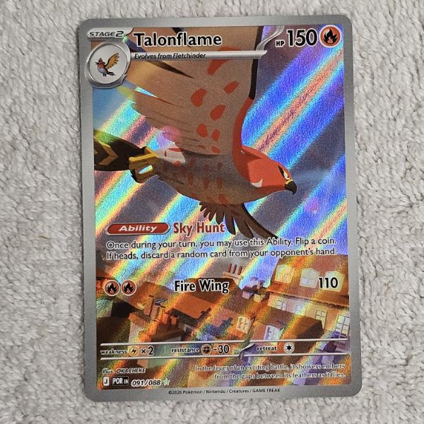 Pokémon TCG: Talonflame Holo Rare 091/088