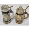 Image 1 : Two Vintage Collectible Beer Steins (8.5" Tall)