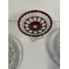 Image 5 : Beautiful Glass Plates & Ashtray - 2 plates - 2 ashtrays - one dish with red rimmed
