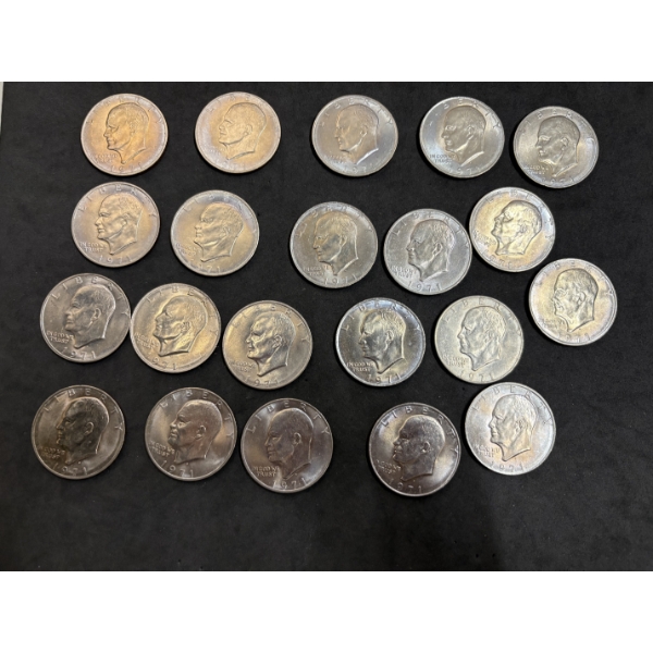 1971 Silver Dollars - FV $21.00 - 40% Siver in clear tube