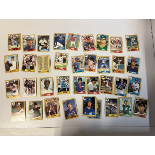 87 Topps Baseball Cards - Dave LaPoint - Bob Shirley - Dwight Lowry - Jerry Royster - Jeff Hearron