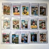 Image 1 : MINT 1974 TOPPS BASEBALL CARDS - 15 ASSORTED SLEEVED CARDS IN NEVER TOUCHED FRESH CONDITION 