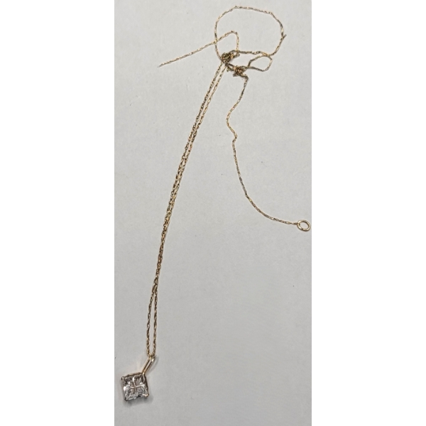 10K Yellow Gold (Broken) Necklace - Weight: 0.6g
