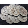 Image 1 : $3 Face Value in Assorted 90% Silver Quarters Including Standing Liberties & Washington Head