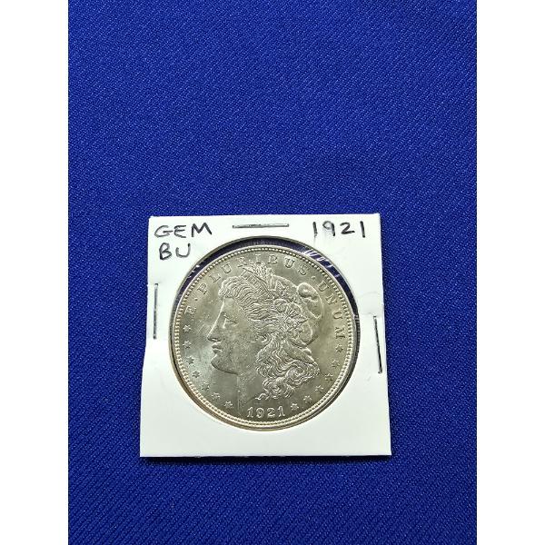 1921- D Morgan Silver Dollar - BU GEM - Excellent Coin!