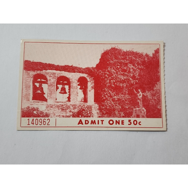Vintage Mission San Juan Capistrano California Admission Ticket Stub