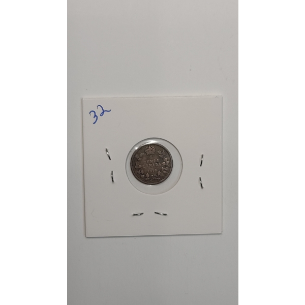 1910 Canadian Five-Cent 92.5% Silver Coin - ASW: 0.0346 Oz