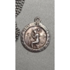 Image 5 : Sterling Silver Art Deco Bracelet, Band Ring & Saint Christopher Protection Pendant -Weight: 21.4g