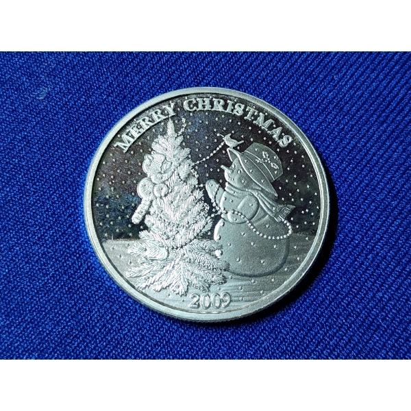 Merry Christmas 2009 Silver Round - 1 Troy oz .999 Fine Silver