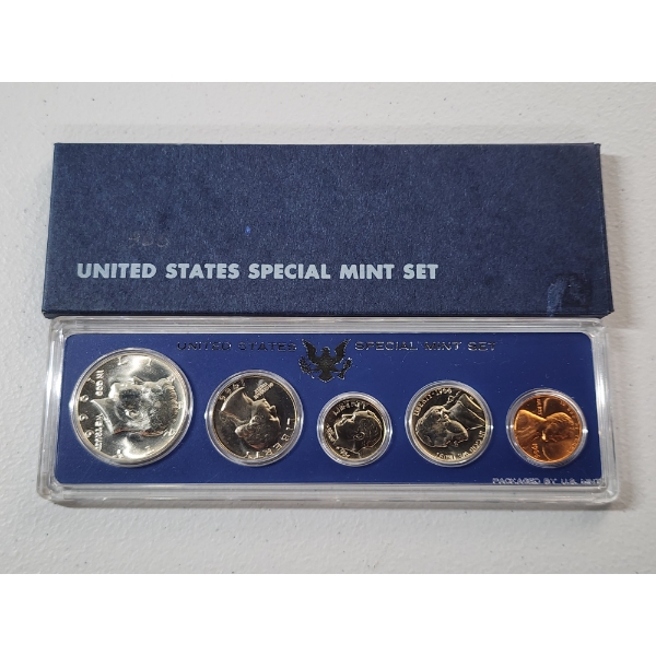 U.S. 1966 Special Mint Set 5-Coin Set Including 40% Silver Kennedy Half Dollar