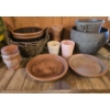 Image 1 : 1 Planter, 2 Clay Plant Dishes & Basket and More