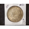Image 1 : 1890-P Morgan Silver Dollar - AU Condition 90% Silver US Coin 