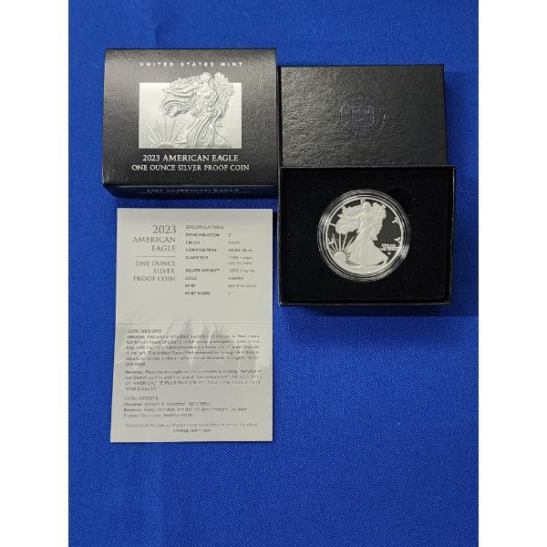 2023-S Silver American Eagle $1 Proof - 1 Troy Ounce 99.9% Silver w/ Original Box & COA