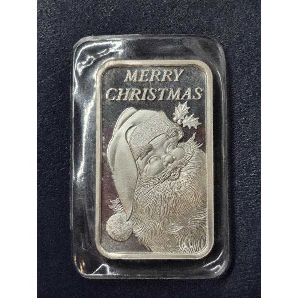 Sealed 2017 Commemorative 5 (FIVE) Tr / Oz Santa Claus Theme .999 Fine Silver Bar - Merry Christmas