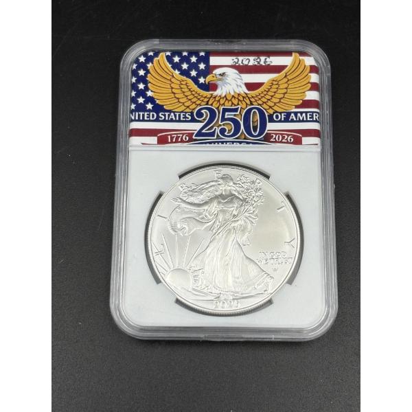 2026 Silver Dollar - 250th Anniversary of America - 1 Oz. Fine Silver - Caveman Coins 2026