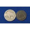 Image 2 : United States Unknown Year Buffalo Nickel & 1890 Indian Head Cent - Face Value: $0.06