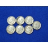Image 1 : 7 Assorted Years 90% Silver Roosevelt Dimes FV: $0.70