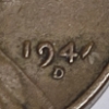 Image 2 : 1944D Error Wheat Penny - Part of the 4 is missing on the Date