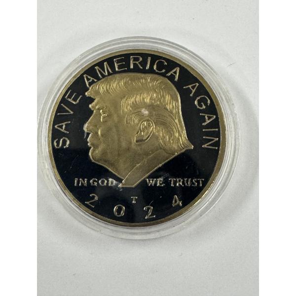 2024 Donald Trump Save America Again Campaign Coin In Holder - Mint Condition
