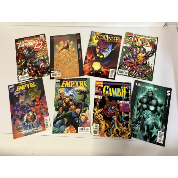 Comic Books - Set of 8 Comics - Empyre - Gambit - Colossus - Strange - Ultimate Six - Avengers