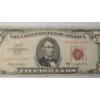 Image 3 : United States Series 1963 $5 Red Seal Bank Note With Granahan And Dillon Signatures - Face Value: $5