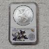 Image 2 : 2024 (P) American 99.9% Fine Silver Eagle Coin featuring "Star Privy" mark, graded MS 70 by NCG